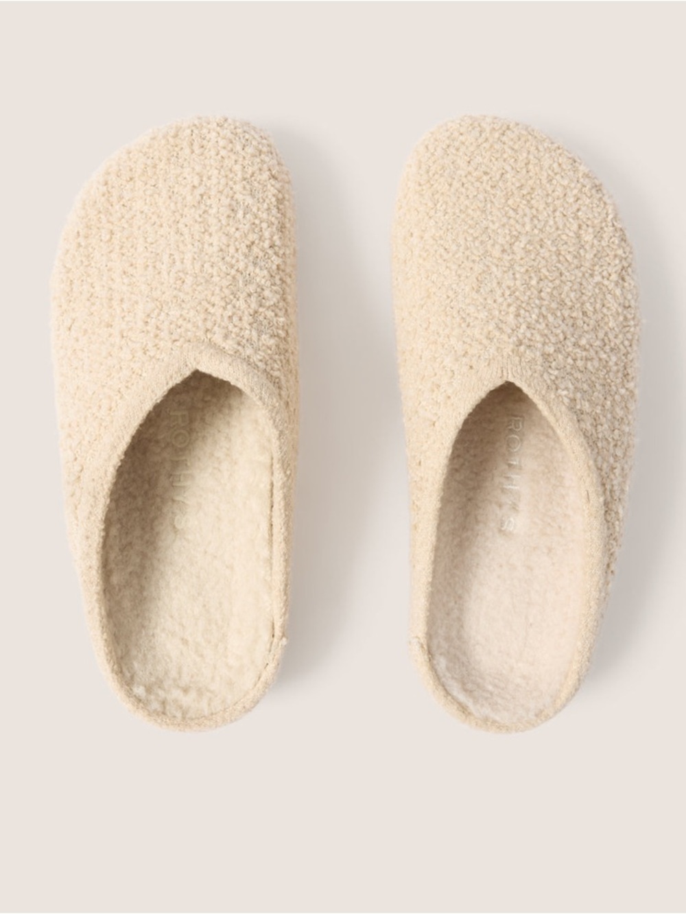 Rothys The Cozy Clog Honeybun Boucle Cream Ivory Slipper Shoes Size 10 - Picture 2 of 13